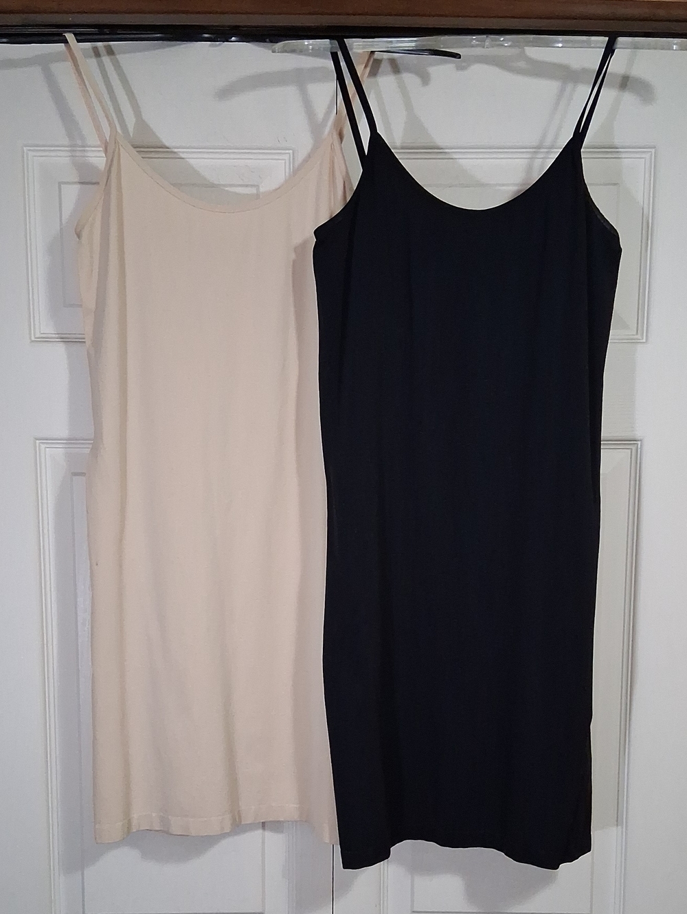 The Limited Spaghetti Strap Slip Dress - Black and Nude - L/XL